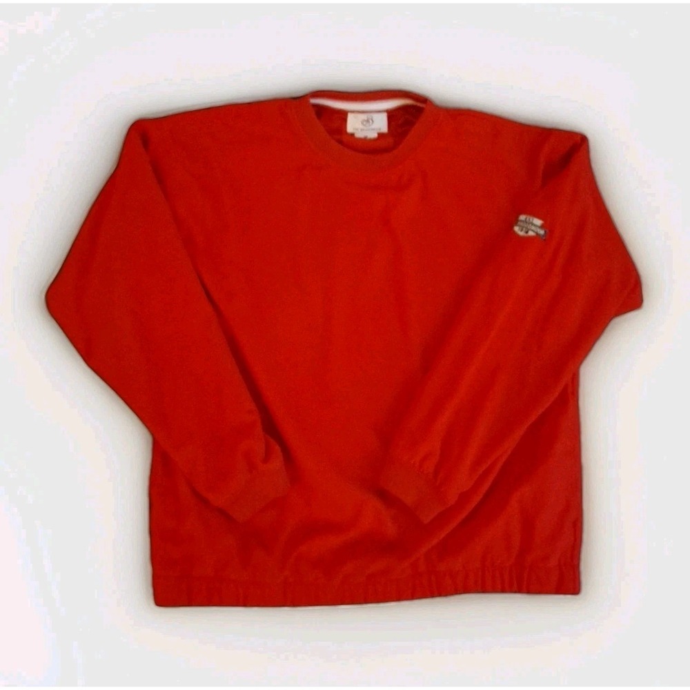 The Broadmoor Red Crewneck Sweatshirt Embroidered Sleeve Logo Mens Size M